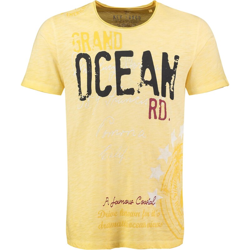 Key Largo Tričko KLOcean žltá / tmavočervená / čierna / biela 67820320