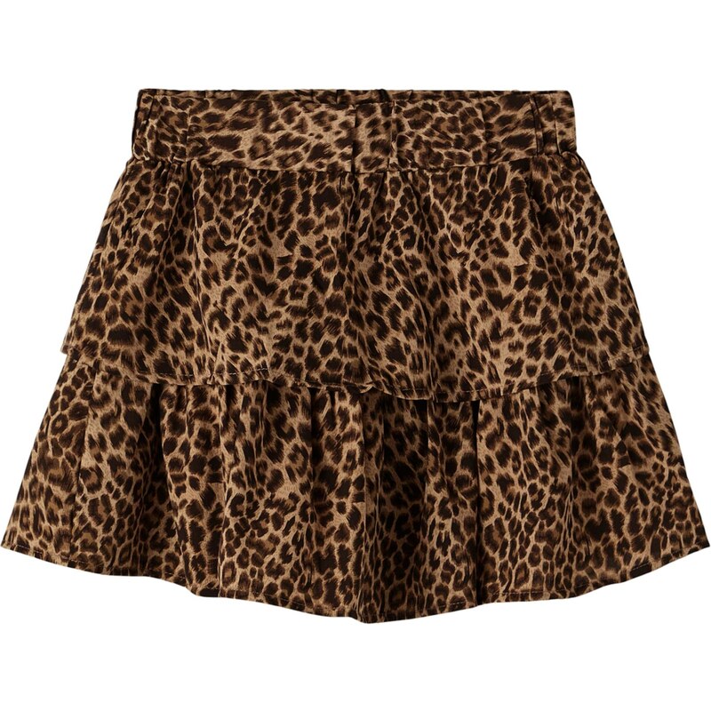 NAME IT Sukňa NKFVINAYA karamelová / svetlohnedá / čierna 67820328