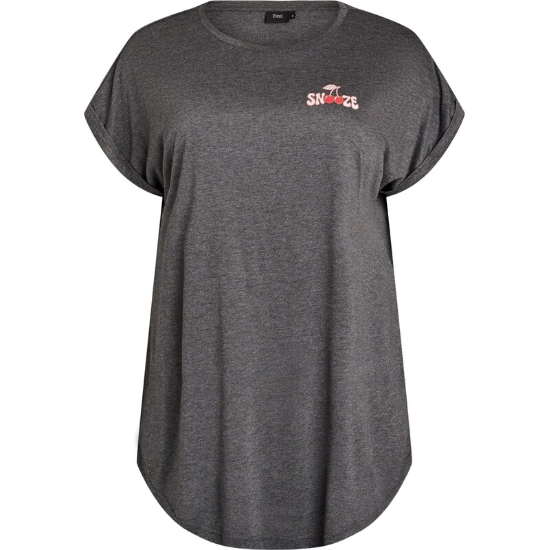 Zizzi Nočná košieľka Malis krvavo červená / čierna melírovaná 67820329