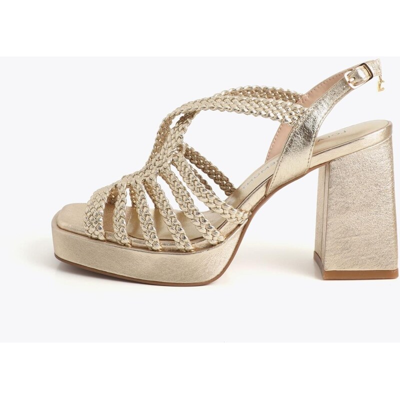 Lola Casademunt Remienkové sandále zlatá 67820334