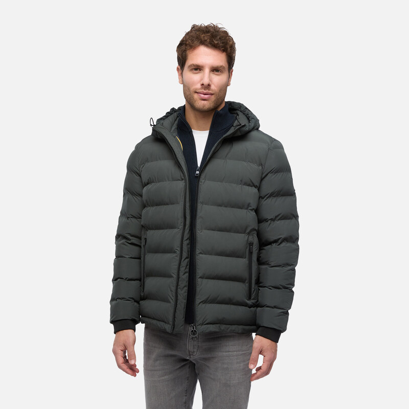 Grey Mens Quilted Jacket Geox Spherica - Mens 65545515