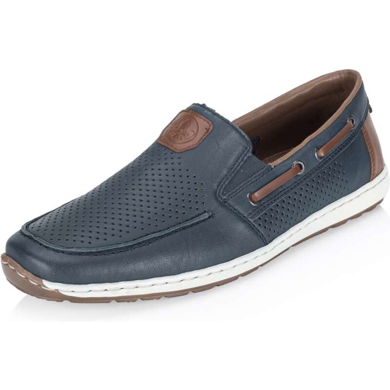 E-shop Pánske mokasíny RIEKER 08867-14 modrá S6