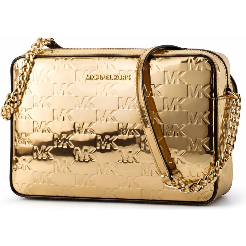 Elegantná Dámska Kabelka Michael Kors Jet Set 35F5GTTC9IPAL Zlatá 67876295