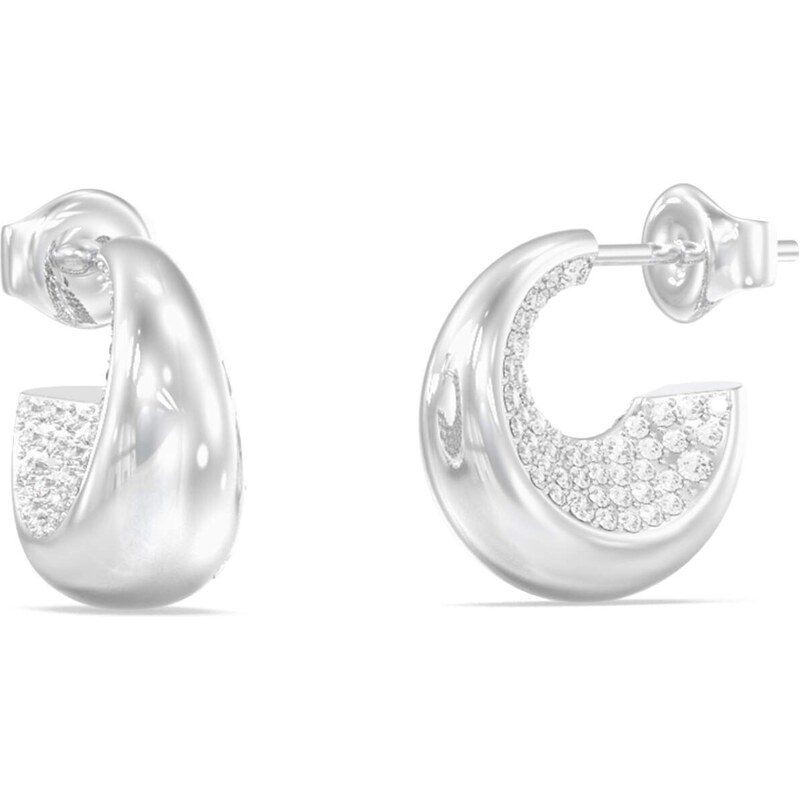 Guess Oceľové náušnice s kryštálmi Moon Drops JUBE06249JWRHT/U 67824153