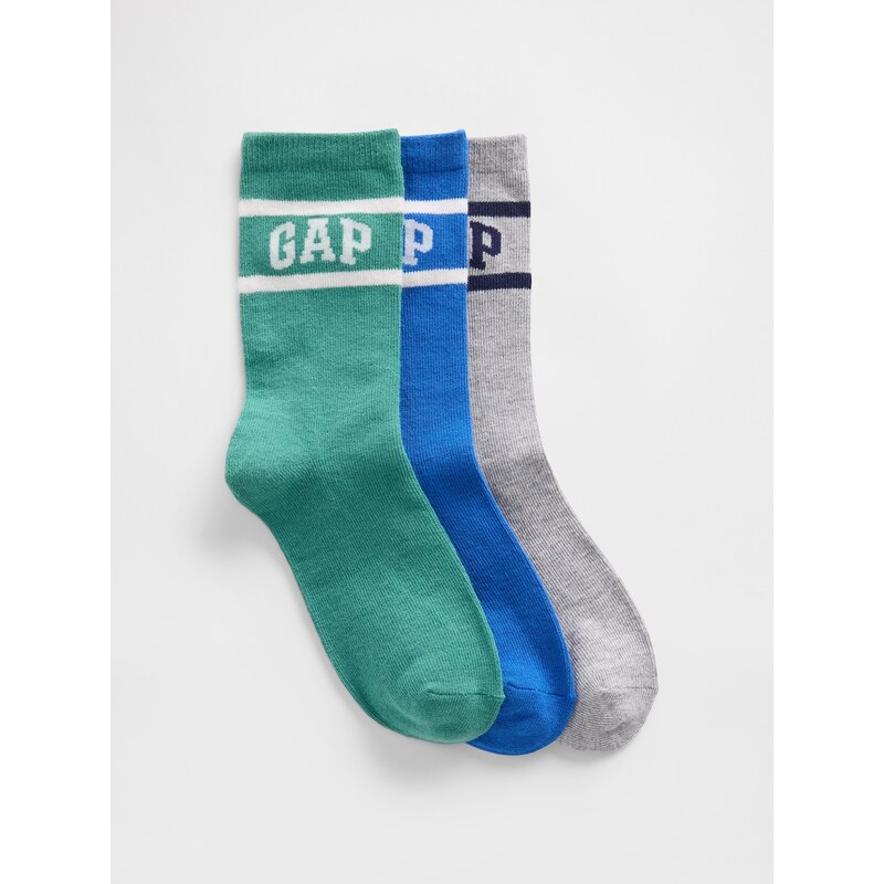 GAP Childrens Logo Socks, 3 Pairs - Boys 67856417
