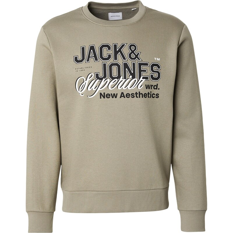 JACK & JONES Mikina farby bahna / čierna / biela 67318287