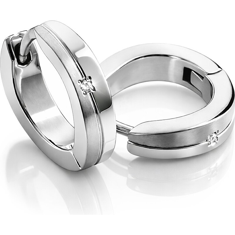 Boccia Titanium Titánové náušnice s diamantom 0563-03 66588993