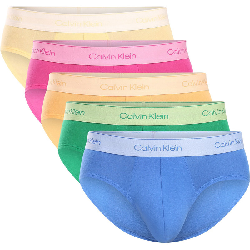 5PACK pánske slipy Calvin Klein viacfarebné (NB4549-4WI) 67825655