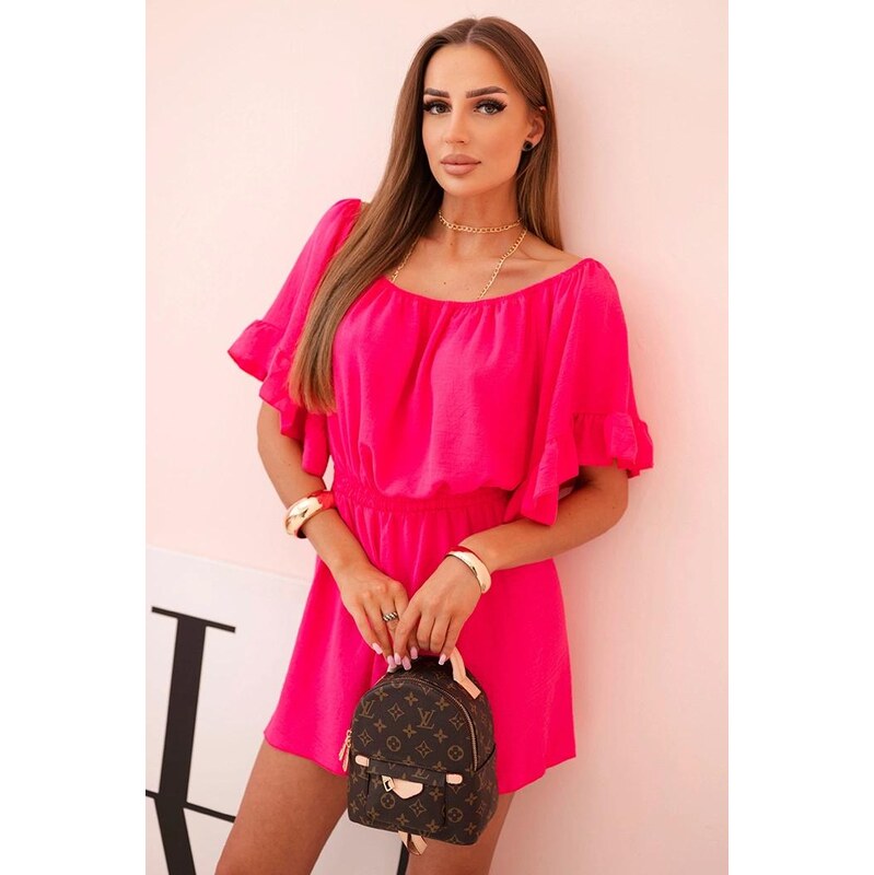 MladaModa Krátky overal v štýle hispánka model 7140 fuksiový 67826186