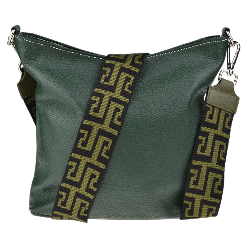 Zelená kožená talianska crossbody kabelka Amalia Verde Scura II 67826386