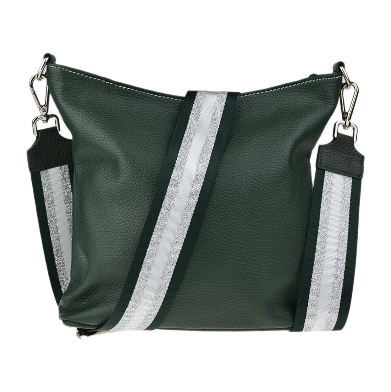 Zelená kožená talianska crossbody kabelka Amalia Verde Scura III 67826387