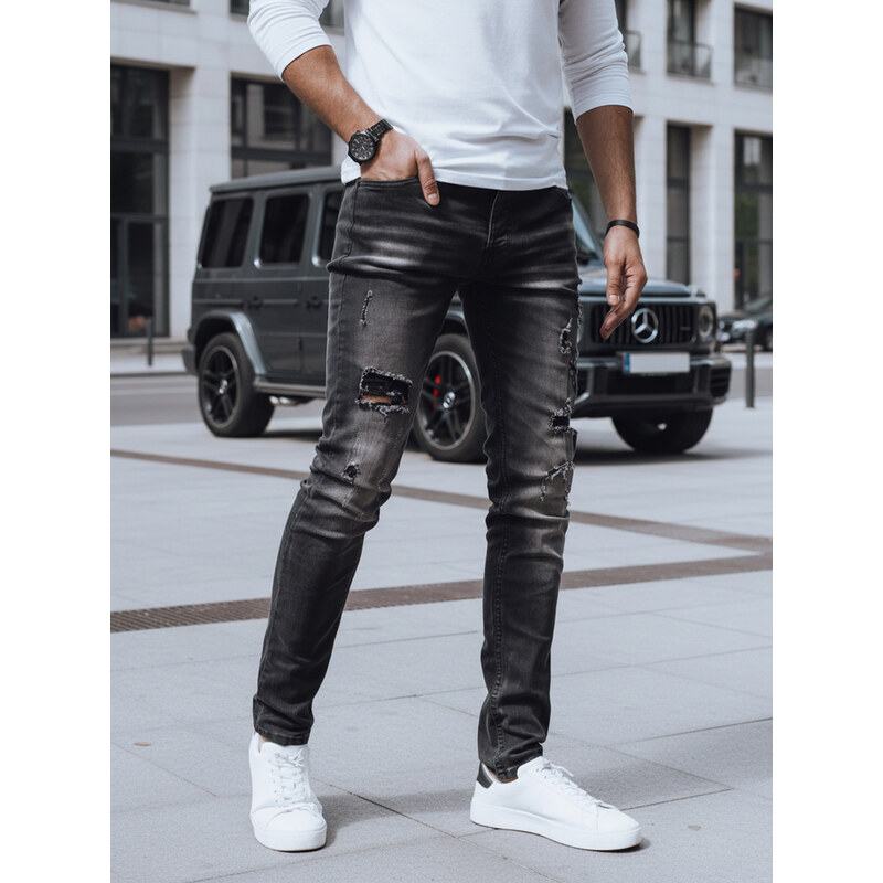 Pánske čierne džínsové nohavice Dstreet UX4247 58178089