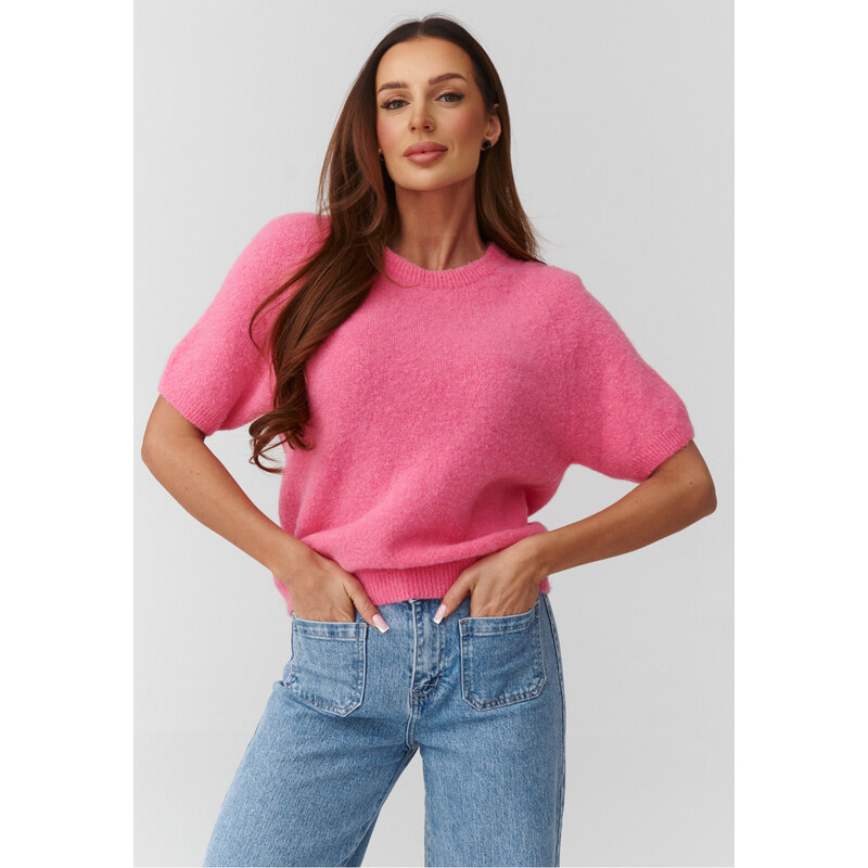 Sveter s krátkym rukávom model 224084 Makadamia 67827581