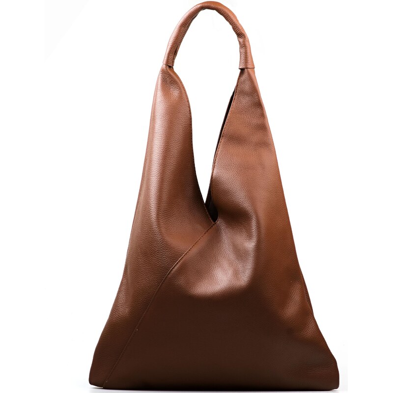 Blaire Kožená maxi kabelka Carla hnedá 67827493