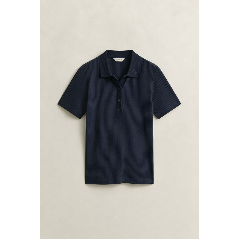 POLOKOŠEĽA GANT SLIM RIBBED SS POLO EVENING BLUE 67313213