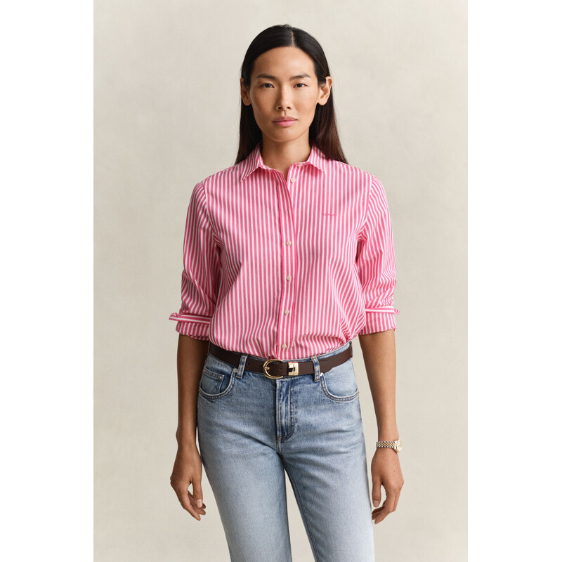 KOŠEĽA GANT REG CLASSIC POPLIN STRIPED SHIRT BRIGHT FUSCHIA 67313244