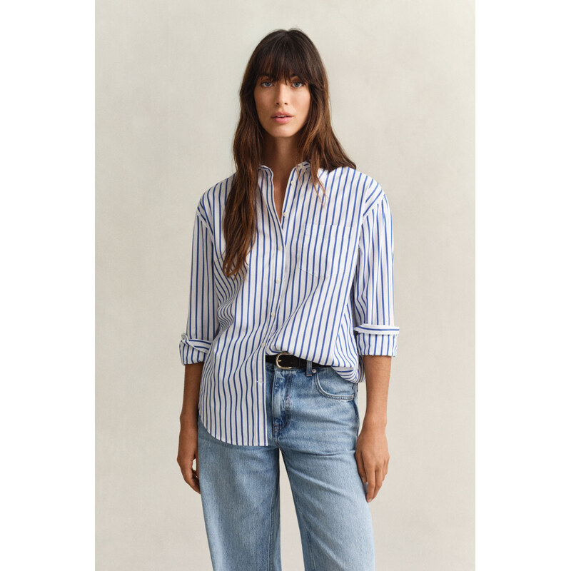 KOŠEĽA GANT REL CLASSIC POPLIN STRIPED SHIRT ROYAL BLUE 67313247