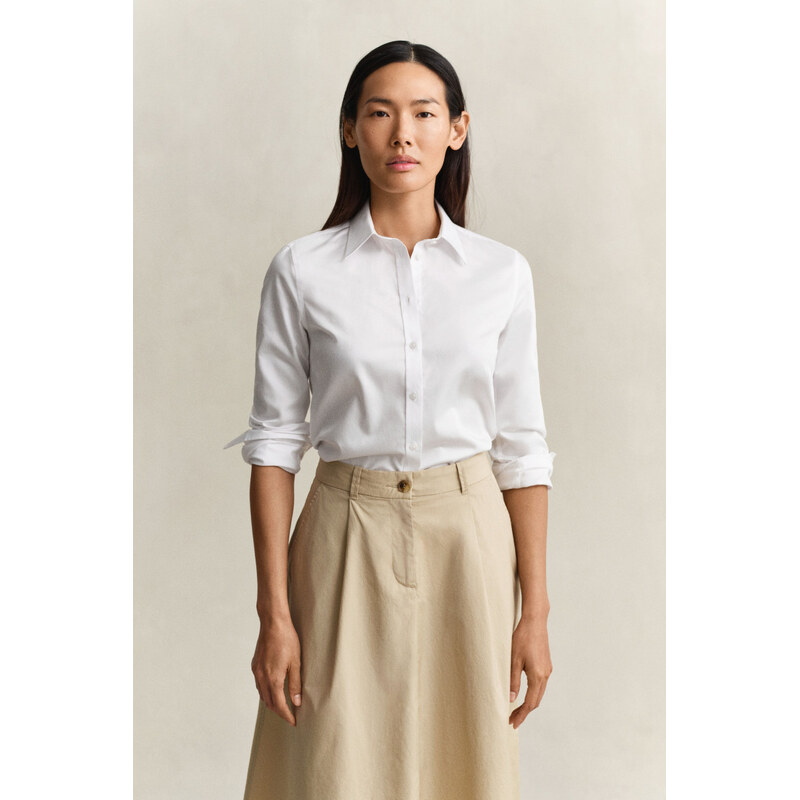 KOŠEĽA GANT SLIM SATEEN SHIRT WHITE 67313250