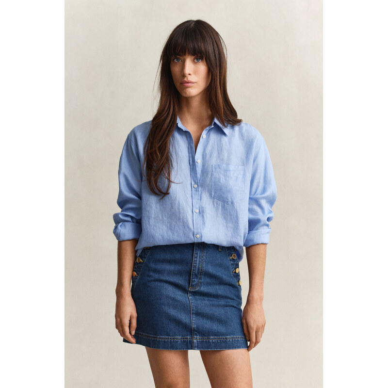 KOŠEĽA GANT REL LINEN LS SHIRT PALACE BLUE 67313264