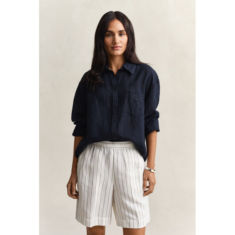 KOŠEĽA GANT REL LINEN LS SHIRT BLACK 67313262