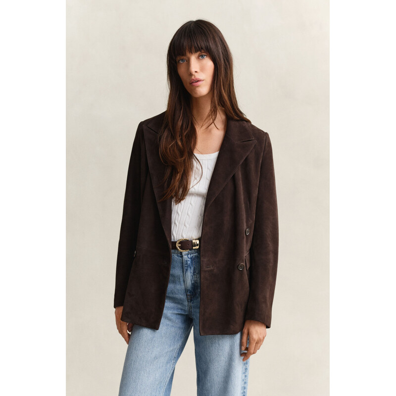 BUNDA GANT DB SUEDE CLUB BLAZER DEEP BROWN 67313291