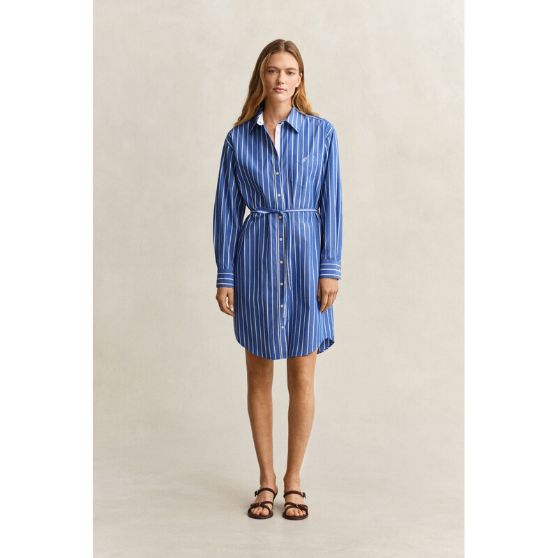 ŠATY GANT CLASSIC POPLIN STRIPE DRESS ROYAL BLUE 67313279