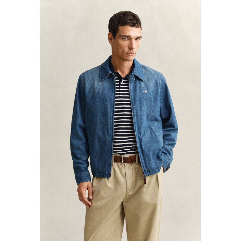 BUNDA GANT INDIGO WINDCHEATER JACKET SEMI LIGHT BLUE 67313333