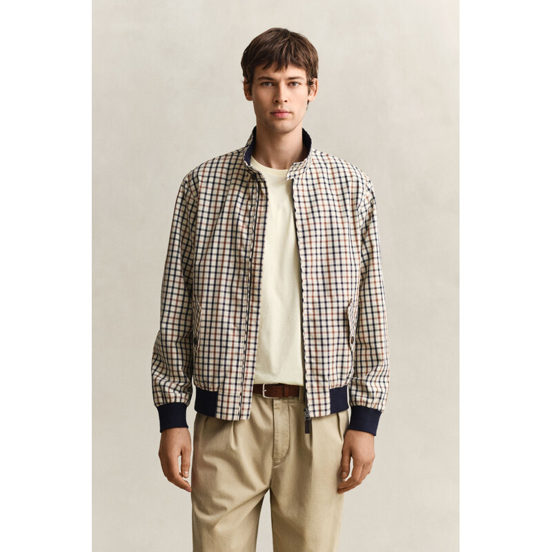 BUNDA GANT COTTON BLEND HARRINGTON JACKET MAHOGANY BROWN 67313331