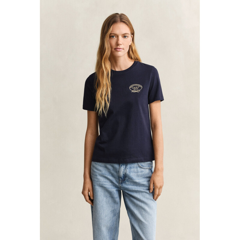 TRIČKO GANT ROPE GRAPHIC SS T-SHIRT EVENING BLUE 67371905