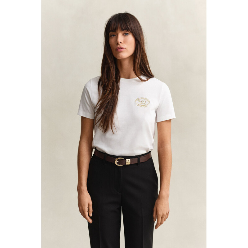 TRIČKO GANT ROPE GRAPHIC SS T-SHIRT EGGSHELL 67371904