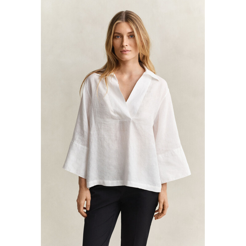 KOŠEĽA GANT REL LINEN POPOVER SHIRT WHITE 67611841