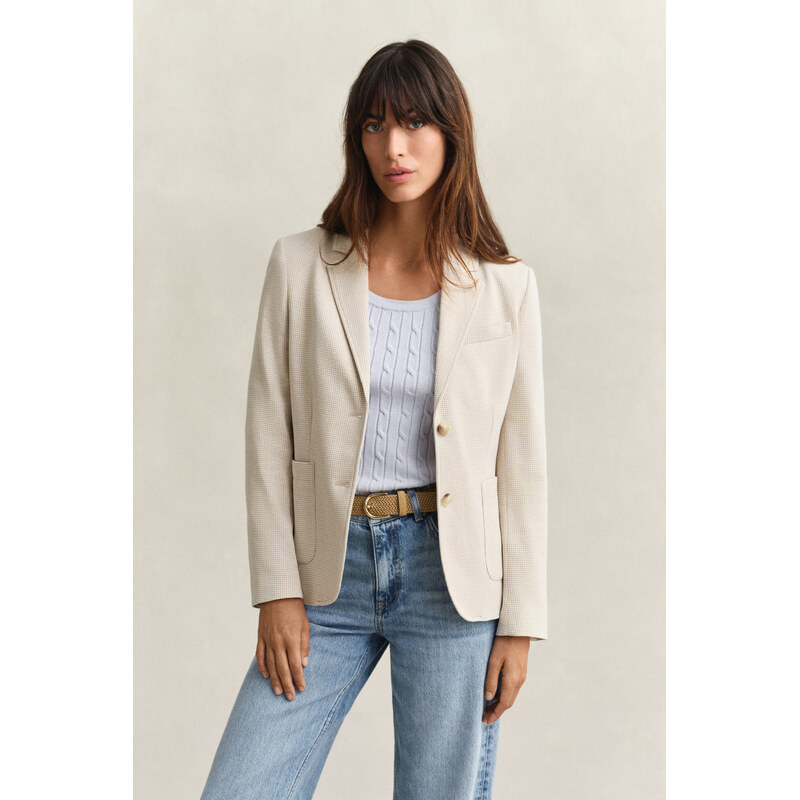 SAKO GANT SLIM PIQUE BLAZER CREAM 67313289