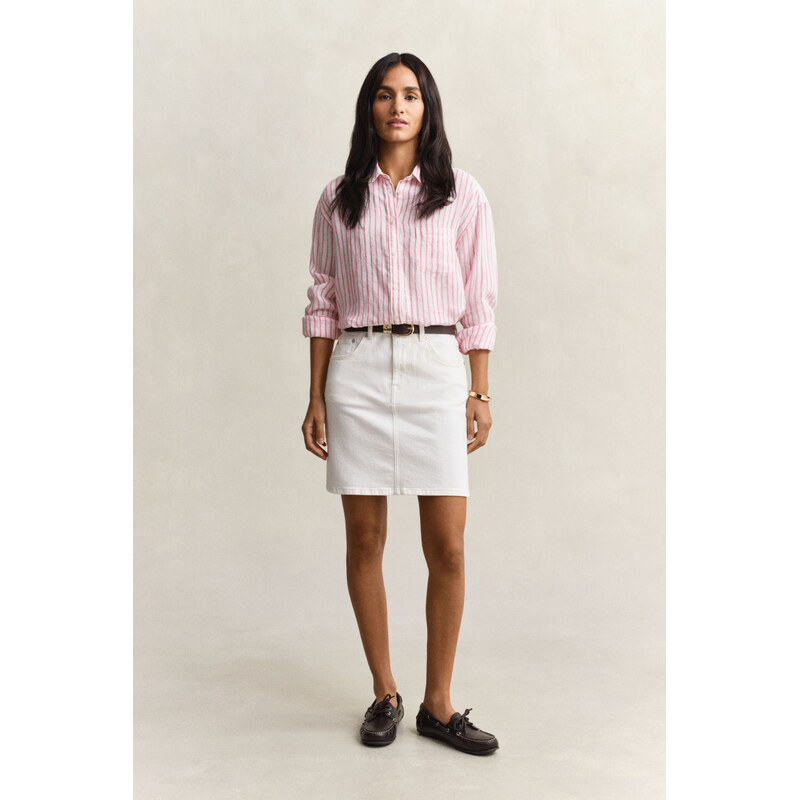 SUKŇA GANT DENIM SHORT SKIRT EGGSHELL 67371908