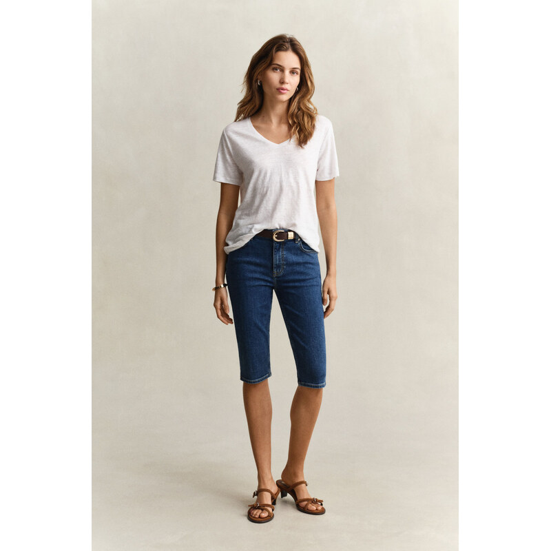 DŽÍNSY GANT DENIM CAPRI MID BLUE 67446775