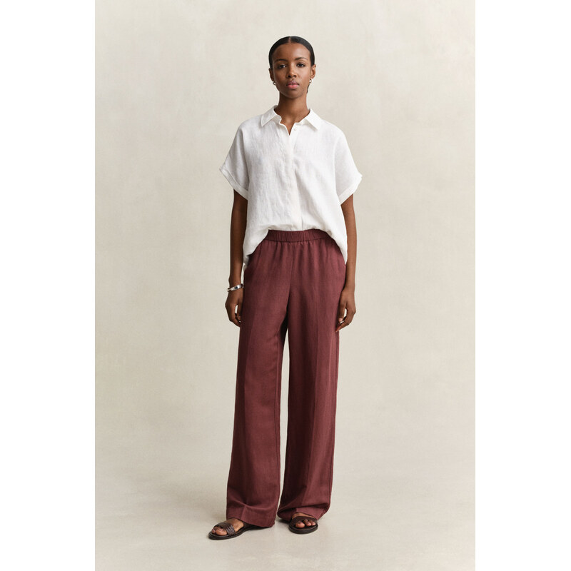 NOHAVICE GANT LINEN BLEND PULL ON PANTS FRESH SOIL 67556343