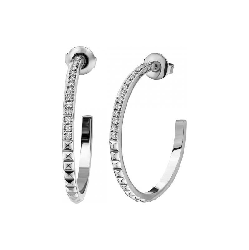 Police Oceľové kruhové náušnice s kryštálmi PEJLE2010512 67830876