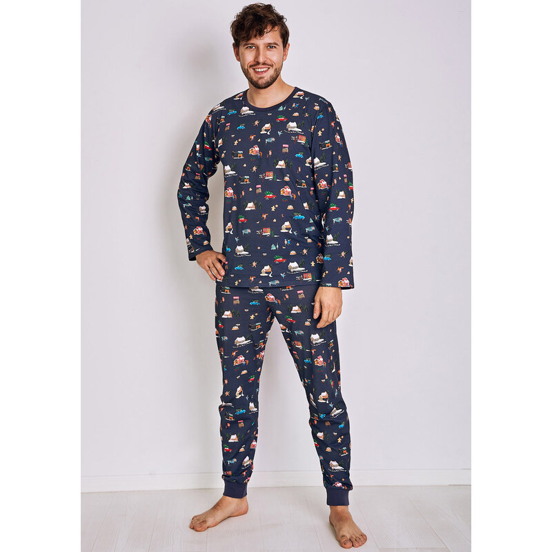TARO Chlapčenské pyžamo Mikolaj2839 zz21-tm.modrá 146 49873225