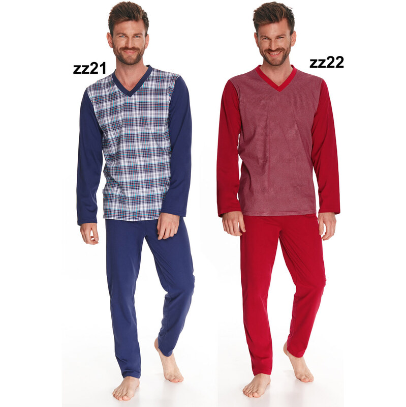 TARO Pánske pyžamo Victor2632 zz22-červená XL 49872950