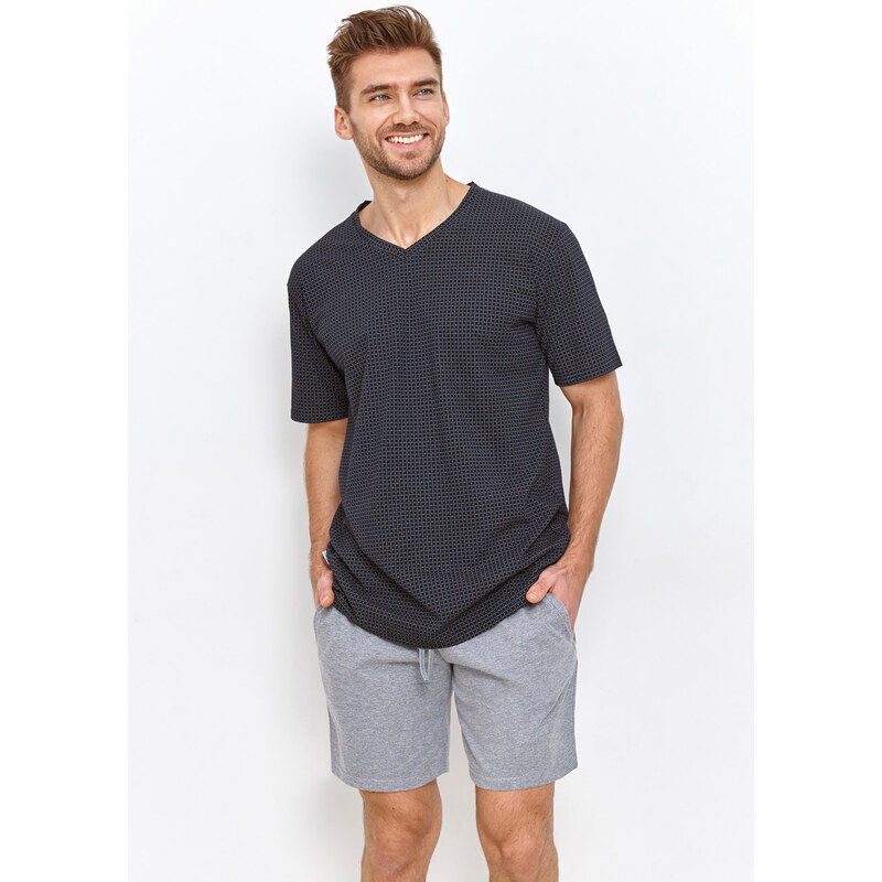 TARO Pánske pyžamo Dexter2937 ss31-tm.sivá M 49873536