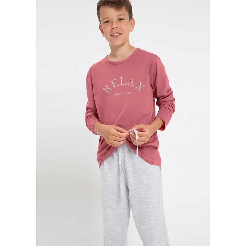 TARO Chlapčenské pyžamo Sammy3090 zz32-ružováS 158 49874083