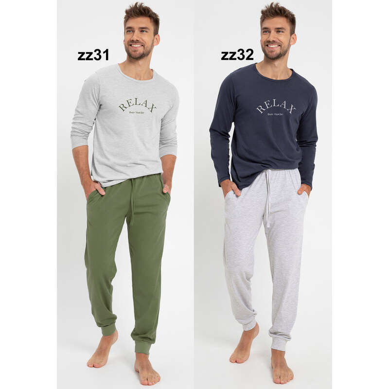 TARO Pánske pyžamo Sammy3079 zz32-tm.modrá 2XL 49874113