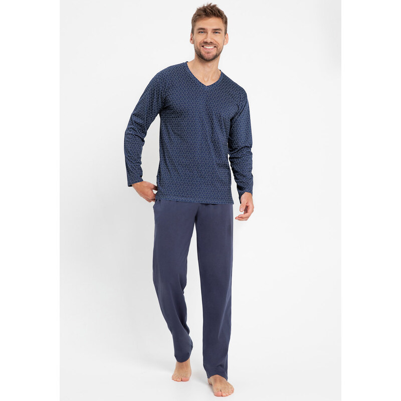 TARO Pánske pyžamo Trevor3069 zz31-tm.modrá M 49874115