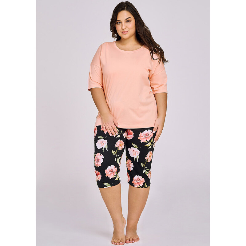 Taro Dámske pyžamo Margot3161 ss41-marhuľová 4XL 49918443