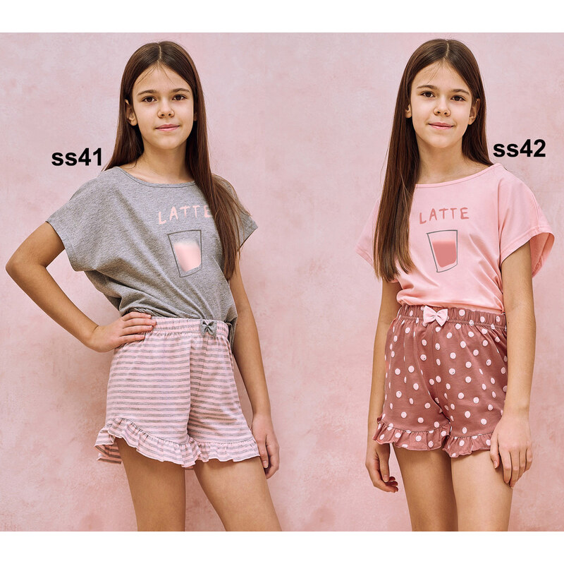 TARO Dievčenské pyžamo Frankie3172 ss41-sivá 146 49874590