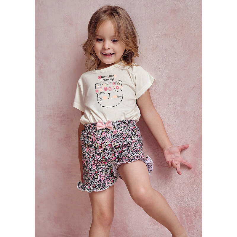 TARO Dievčenské pyžamo Frankie3150 ss42-smotanová 122 49874595