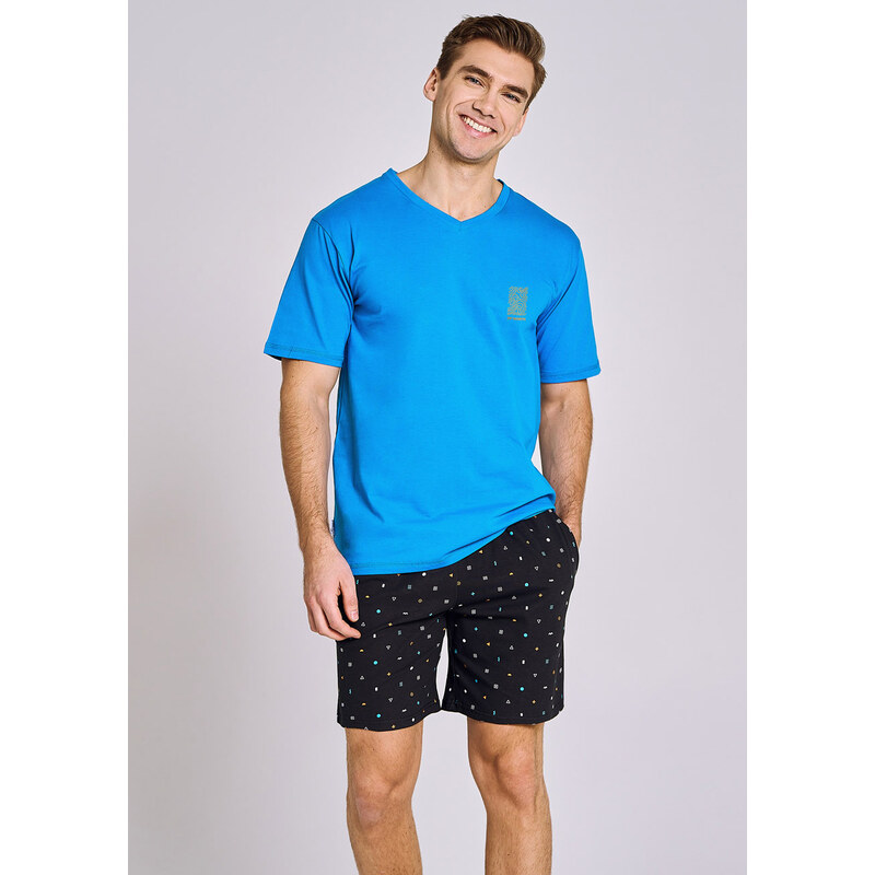 TARO Pánske pyžamo Ryan3190 ss41-modrá L 49994550