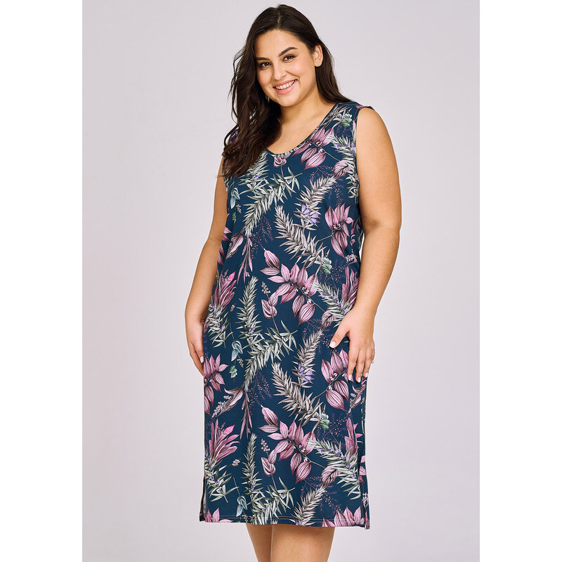 TARO Dámska nočná košeľa Helen3169 ss41-tm.modrá 2XL 66679152