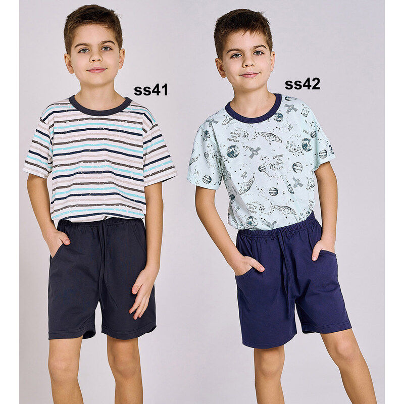 TARO Chlapčenské pyžamo Ronnie3200 ss41-bielaP 104 49874600