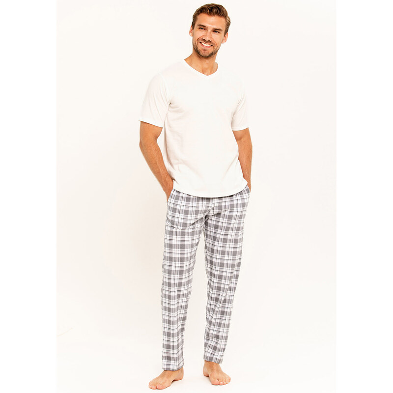 TARO Pánske pyžamo Cliff3297 zz41-biela 2XL 66679573