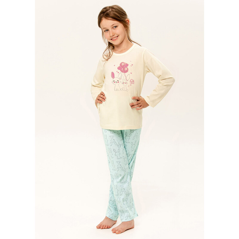 TARO Dievčenské pyžamo Tabbie3269 zz41-smotanová 104 66679529
